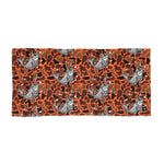 Orange Camo Beach Towel
