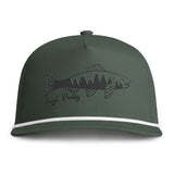 Trout Silhouette Rope Cap — 'Just Keepy' Fishing Hat