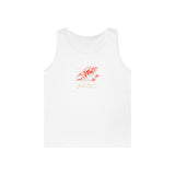 Fishing Vibes Unisex Heavy Cotton Tank Top, Summer Apparel, Outdoor Wear, Gift for Fishermen, Beach Day Outfit, Casual Style