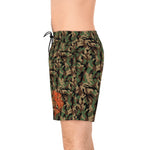 Camo Print Men's Mid-Length Swim Shorts (AOP)