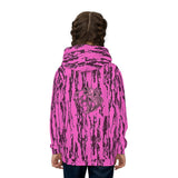 Pink Camo fish Children's Hoodie, Outdoor Wear, Kids Fashion, Birthday Gift, Playful Hoodie, Cozy Childhood Clothing