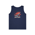 Fishing Vibes Unisex Heavy Cotton Tank Top, Summer Apparel, Outdoor Wear, Gift for Fishermen, Beach Day Outfit, Casual Style