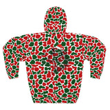 Christmas Red & Green Camouflage Hoodie — All-Over Print Holiday Pullover