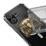 Clear Magnetic Phone Case — 'Just Pulls' Deer Skull Hunting Design