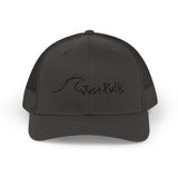 Trucker Cap — Minimalist Wave Logo "Just Kulls" Mesh Snapback