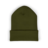 Rest Bells Embroidered Cuffed Beanie — Classic Knit Winter Hat