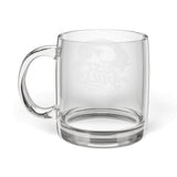 Engraved Glass Coffee Mug — 12.25 oz Clear Personalized Drinkware