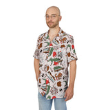 Christmas Vacation Pattern Hawaiian Shirt – Retro Christmas AOP Button-Down