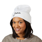 Rest Bells Embroidered Cuffed Beanie — Classic Knit Winter Hat