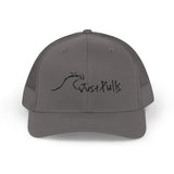 Trucker Cap — Minimalist Wave Logo "Just Kulls" Mesh Snapback