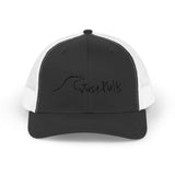 Trucker Cap — Minimalist Wave Logo "Just Kulls" Mesh Snapback