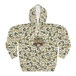 Camo Duck Unisex Hoodie, Outdoor Wear, Fishing Gift, Hunting Apparel, Cozy Sweatshirt, Nature Lover Hoodie