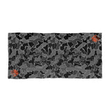 Black Camo Fish Beach Towel