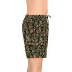 Camo Print Men's Mid-Length Swim Shorts (AOP)