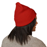 Rest Bells Embroidered Cuffed Beanie — Classic Knit Winter Hat