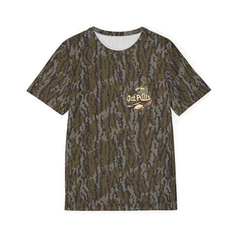 Bottomland Camo Duck Jersey, Athletic Tee, Men's Casual Wear, Gym Shirt, Outdoor Clothing, Gift for Sports Enthusiasts