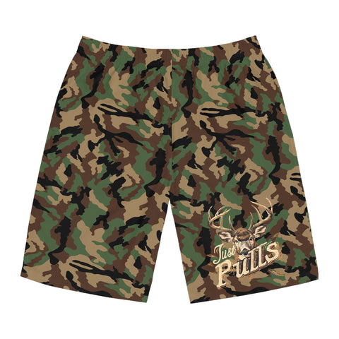 Camo Deer Board Shorts (AOP)