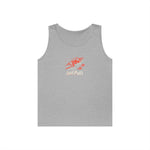 Fishing Vibes Unisex Heavy Cotton Tank Top, Summer Apparel, Outdoor Wear, Gift for Fishermen, Beach Day Outfit, Casual Style