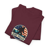 Just Pulls Bigfoot Shirt – American Flag Bigfoot Graphic Tee