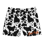 Cow Print Men's Mid-Length Swim Shorts (AOP)