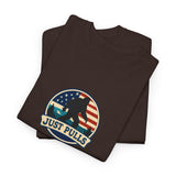 Just Pulls Bigfoot Shirt – American Flag Bigfoot Graphic Tee