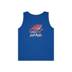 Fishing Vibes Unisex Heavy Cotton Tank Top, Summer Apparel, Outdoor Wear, Gift for Fishermen, Beach Day Outfit, Casual Style