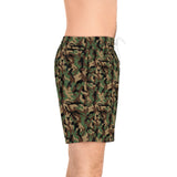 Camo Print Men's Mid-Length Swim Shorts (AOP)