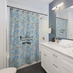 Camo Shower Curtain with Boat Design, Just Pulls, Unique Bathroom Decor, Fun Gifts for Fishing Lovers, Outdoor Theme