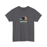 Just Pulls Bigfoot Shirt – American Flag Bigfoot Graphic Tee