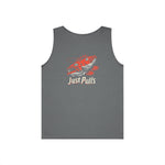 Fishing Vibes Unisex Heavy Cotton Tank Top, Summer Apparel, Outdoor Wear, Gift for Fishermen, Beach Day Outfit, Casual Style