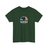 Just Pulls Bigfoot Shirt – American Flag Bigfoot Graphic Tee