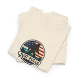 Just Pulls Bigfoot Shirt – American Flag Bigfoot Graphic Tee