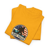 Just Pulls Bigfoot Shirt – American Flag Bigfoot Graphic Tee
