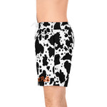 Cow Print Men's Mid-Length Swim Shorts (AOP)
