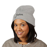 Rest Bells Embroidered Cuffed Beanie — Classic Knit Winter Hat