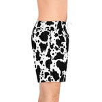 Cow Print Men's Mid-Length Swim Shorts (AOP)