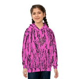 Pink Camo fish Children's Hoodie, Outdoor Wear, Kids Fashion, Birthday Gift, Playful Hoodie, Cozy Childhood Clothing