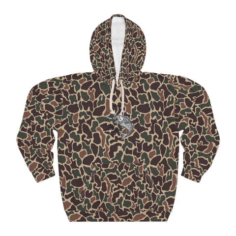 Striper Camo Fish Unisex Hoodie, Outdoor Wear, Fishing Gift, Hunting Apparel, Cozy Sweatshirt, Nature Lover Hoodie