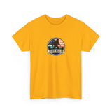 Just Pulls Bigfoot Shirt – American Flag Bigfoot Graphic Tee