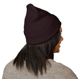 Rest Bells Embroidered Cuffed Beanie — Classic Knit Winter Hat