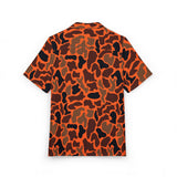 Orange Camp Hawaiian Shirt - Perfect for Summer, Beach Trips, Tropical Vacations, Pool Parties, Casual Outings