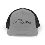 Trucker Cap — Minimalist Wave Logo "Just Kulls" Mesh Snapback