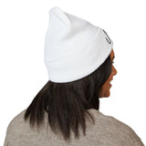 Rest Bells Embroidered Cuffed Beanie — Classic Knit Winter Hat