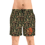 Camo Print Men's Mid-Length Swim Shorts (AOP)