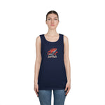 Fishing Vibes Unisex Heavy Cotton Tank Top, Summer Apparel, Outdoor Wear, Gift for Fishermen, Beach Day Outfit, Casual Style
