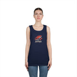 Fishing Vibes Unisex Heavy Cotton Tank Top, Summer Apparel, Outdoor Wear, Gift for Fishermen, Beach Day Outfit, Casual Style