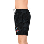BlueFin Tuna Camo Print Men's Mid-Length Swim Shorts (AOP)
