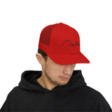 Trucker Cap — Minimalist Wave Logo "Just Kulls" Mesh Snapback