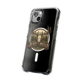 Clear Magnetic Phone Case — 'Just Pulls' Deer Skull Hunting Design