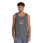 Fishing Vibes Unisex Heavy Cotton Tank Top, Summer Apparel, Outdoor Wear, Gift for Fishermen, Beach Day Outfit, Casual Style